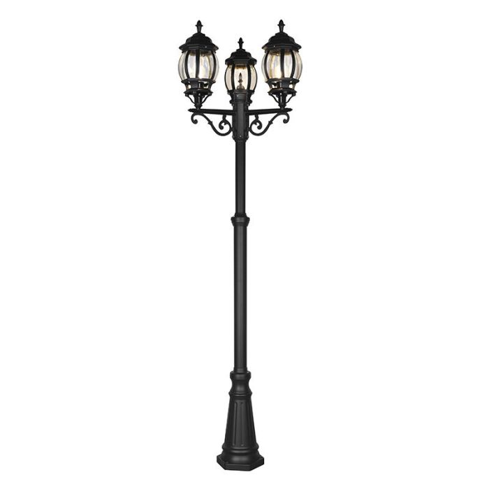 Lampione classico nero, Evander, IP23