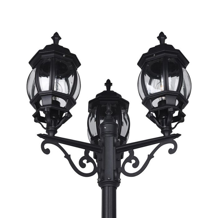 Lampione classico nero, Evander, IP23