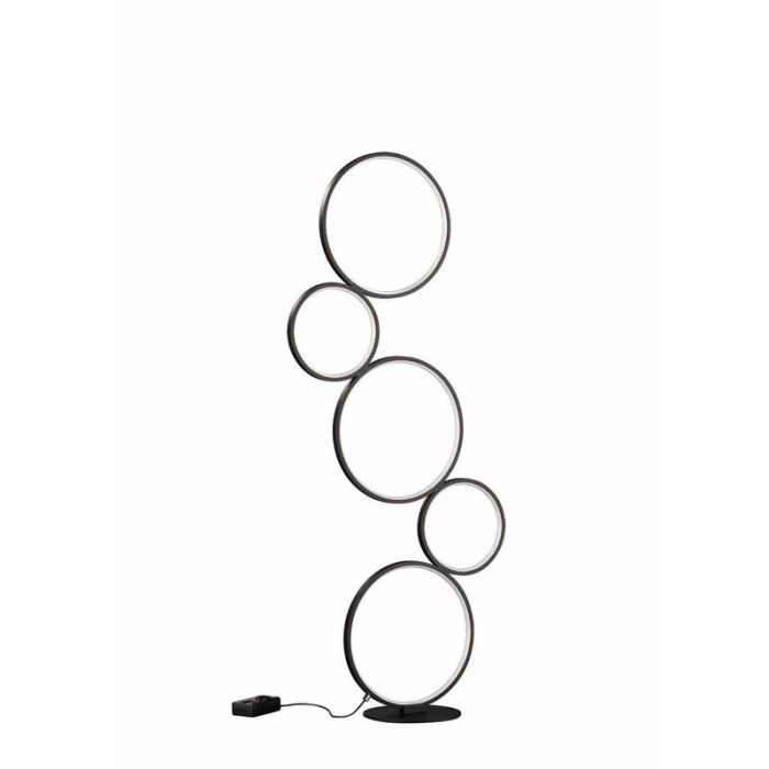Lampada da terra moderna nera, Robon, 36W, 3000K LED, con interruttore
