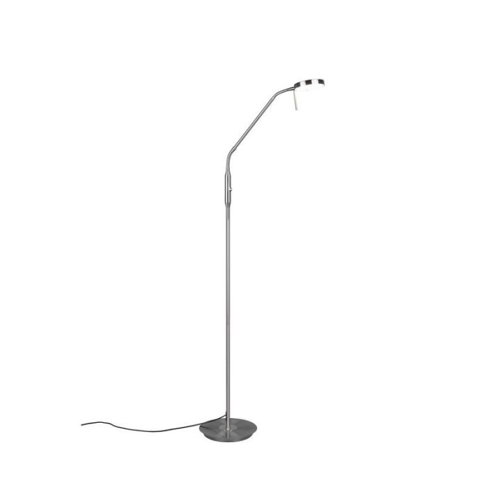 Lampada ad arco moderna in nichel, Bilge, 12W, colore regolabile LED, con interruttore