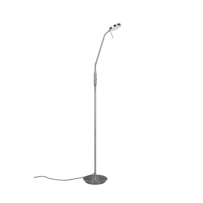 Lampada ad arco moderna in nichel, Bilge, 12W, colore regolabile LED, con interruttore