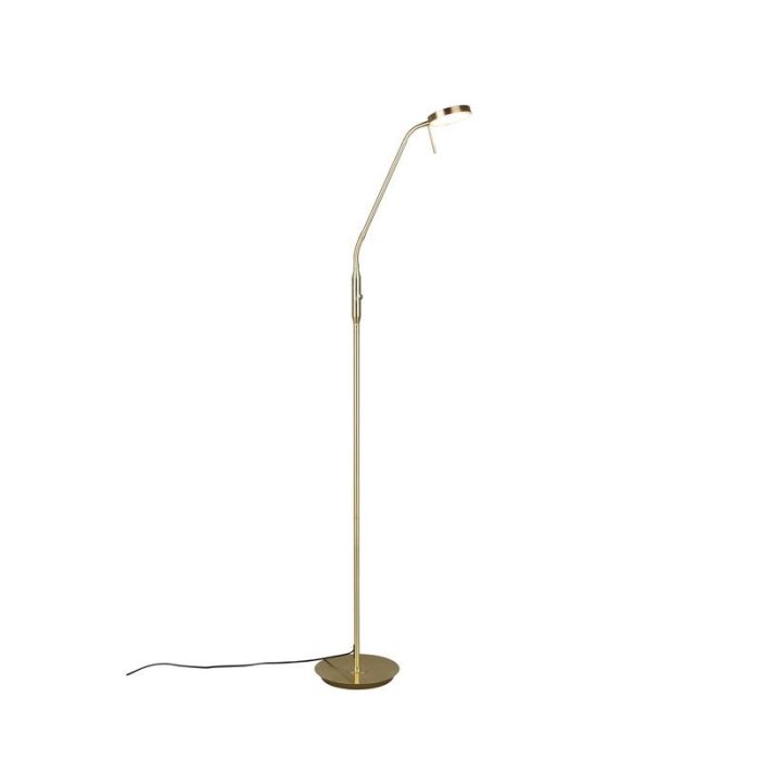 Lampada ad arco moderna in ottone, Bilge, 12W, colore regolabile LED, con interruttore