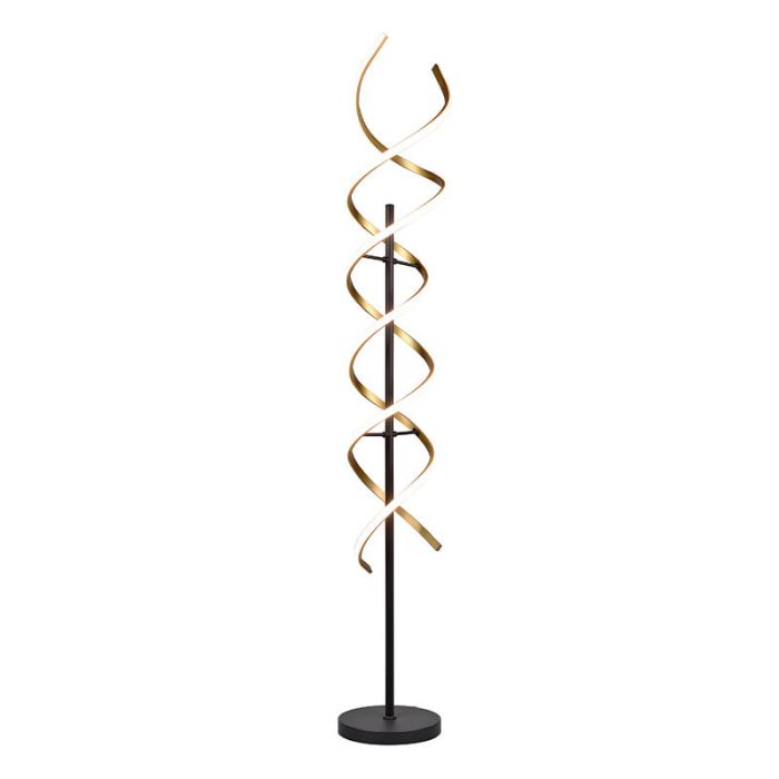 Lampada da terra design in ottone, Sylvian, 32W, bianco regolabile tra caldo e freddo LED, controllo touch