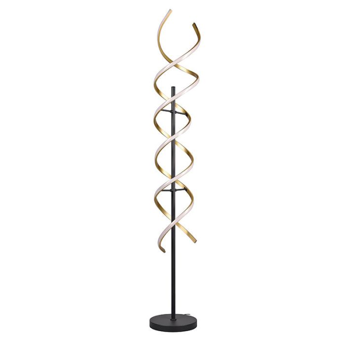 Lampada da terra design in ottone, Sylvian, 32W, bianco regolabile tra caldo e freddo LED, controllo touch