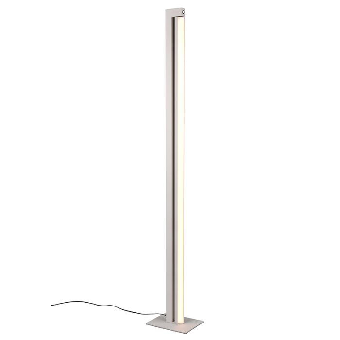 Lampada da terra moderna bianca, Raihana, 21W, white switch LED, controllo touch