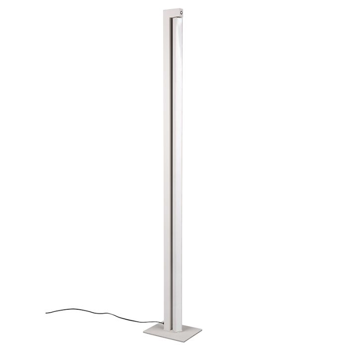 Lampada da terra moderna bianca, Raihana, 21W, white switch LED, controllo touch