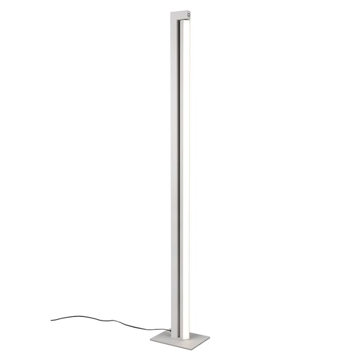 Lampada da terra moderna bianca, Raihana, 21W, white switch LED, controllo touch
