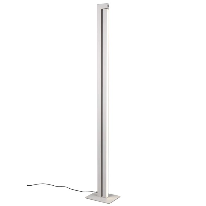 Lampada da terra moderna bianca, Raihana, 21W, white switch LED, controllo touch