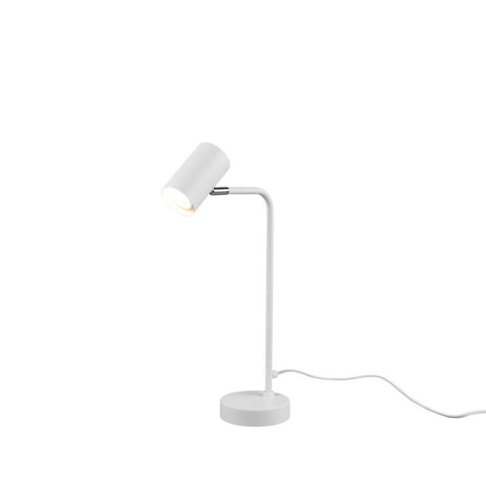 Lampada da tavolo moderna bianca, Kaso, con interruttore