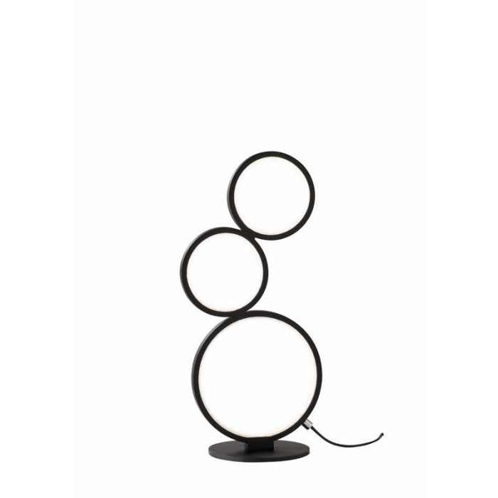 Lampada da tavolo moderna nera, Robon, 17W, 3000K LED, con interruttore