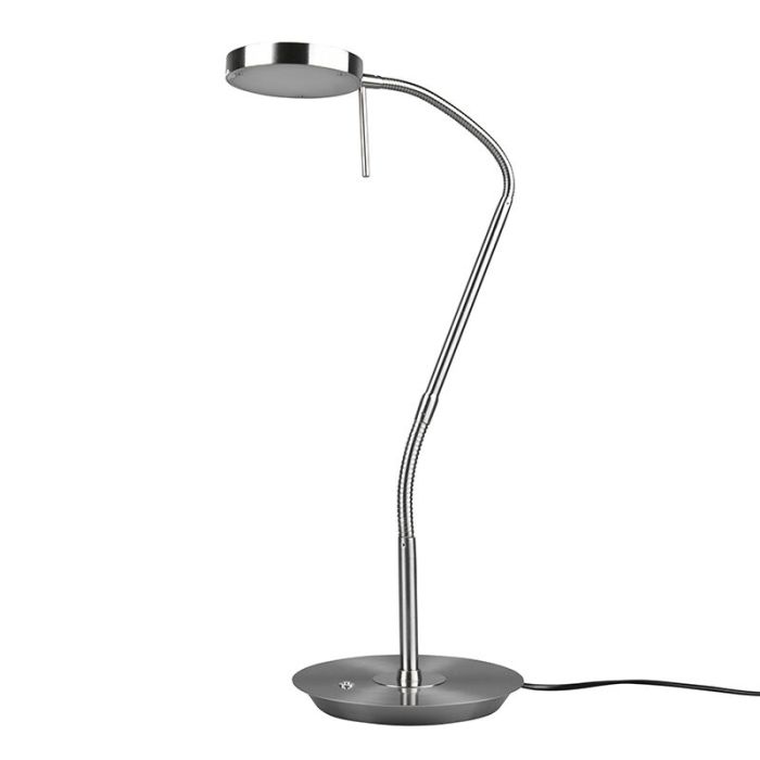 Lampada da tavolo moderna in nichel, Bilge, 12W, colore regolabile LED, con interruttore