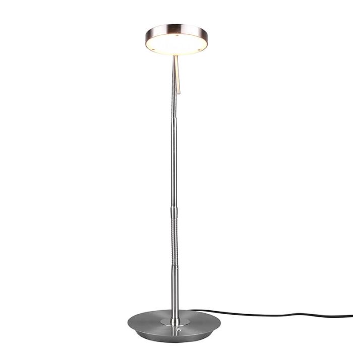 Lampada da tavolo moderna in nichel, Bilge, 12W, colore regolabile LED, con interruttore