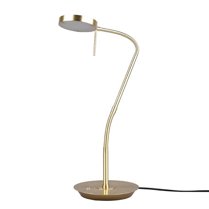 Lampada da tavolo moderna in ottone, Bilge, 12W, colore regolabile LED, con interruttore