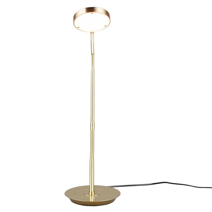 Lampada da tavolo moderna in ottone, Bilge, 12W, colore regolabile LED, con interruttore