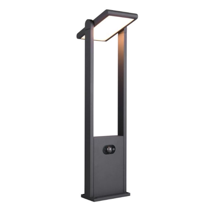 Lampione da giardino solare moderno antracite, Maku, 5W, white switch LED, IP65