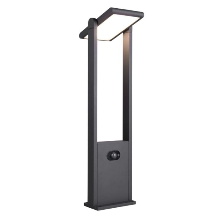 Lampione da giardino solare moderno antracite, Maku, 5W, white switch LED, IP65