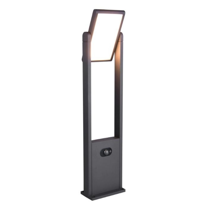 Lampione da giardino solare moderno antracite, Maku, 5W, white switch LED, IP65