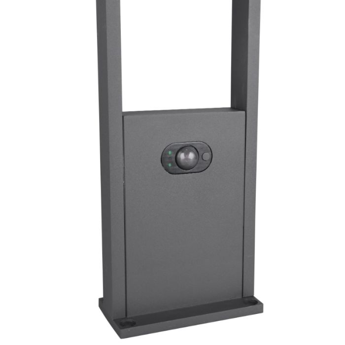Lampione da giardino solare moderno antracite, Maku, 5W, white switch LED, IP65