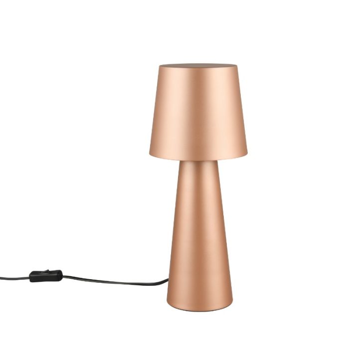 Lampada da tavolo moderna marrone, Lillyam, con interruttore