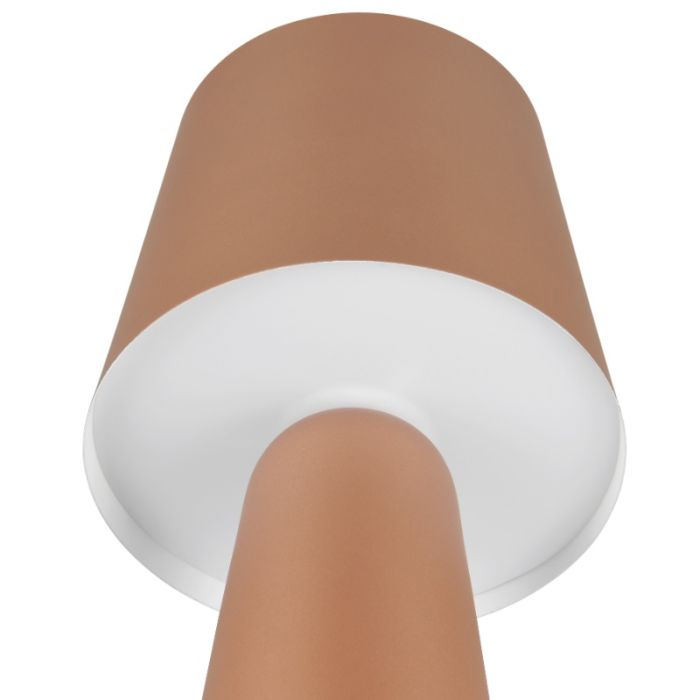Lampada da tavolo moderna marrone, Lillyam, con interruttore