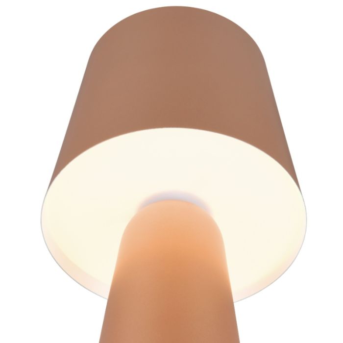 Lampada da tavolo moderna marrone, Lillyam, con interruttore