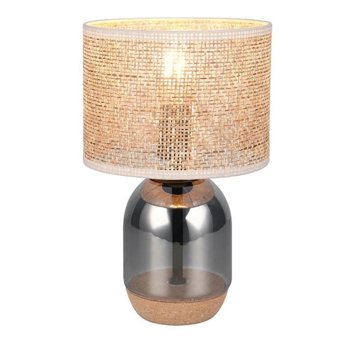 Lampada da tavolo rustica cromata, Madui