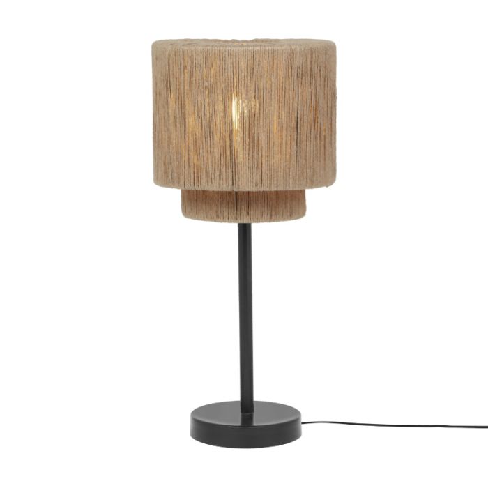 Lampada da tavolo rustica beige, Rinus