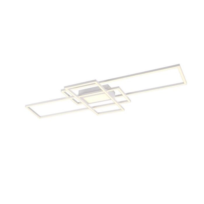 Plafoniera moderna bianca, Retan, 60W, bianco regolabile tra caldo e freddo LED, con telecomando