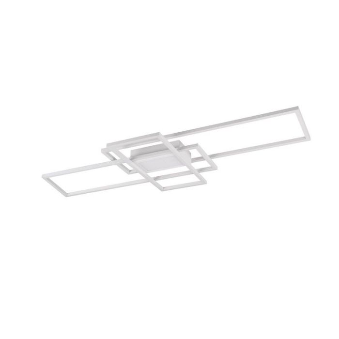 Plafoniera moderna bianca, Retan, 60W, bianco regolabile tra caldo e freddo LED, con telecomando