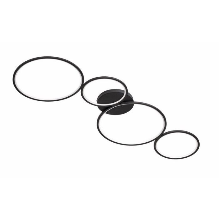 Plafoniera moderna nera, Robon, 37W, 3000K LED