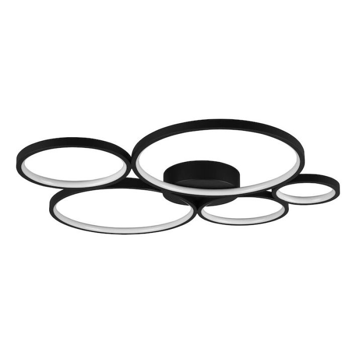 Plafoniera moderna nera, Robon, 49W, 3000K LED