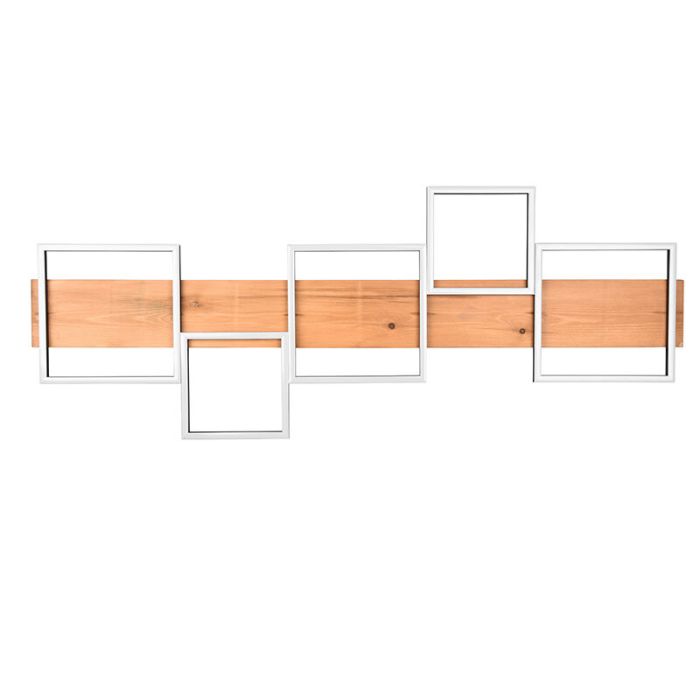 Plafoniera in legno marrone, Justian, 42W, 3000K LED, dimmer in 3 fasi
