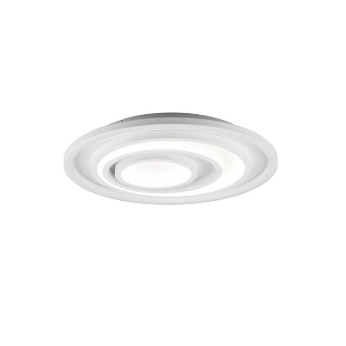 Plafoniera moderna bianca, Carolijn, 40W, bianco regolabile tra caldo e freddo LED, con telecomando