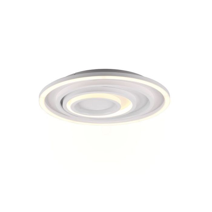 Plafoniera moderna bianca, Carolijn, 40W, bianco regolabile tra caldo e freddo LED, con telecomando