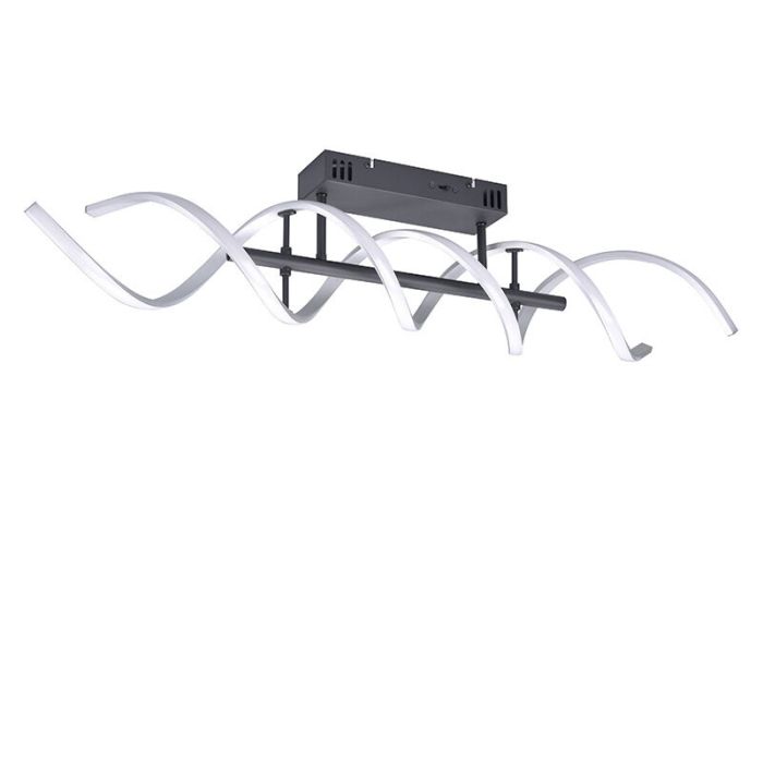 Lampada da soffitto design cromata, Sylvian, 41W, bianco regolabile tra caldo e freddo LED, dimmer in 3 fasi
