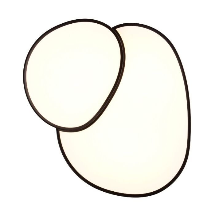 Lampada da soffitto nera metallo, Merwin, 51W, bianco regolabile tra caldo e freddo LED