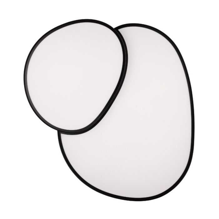 Lampada da soffitto nera metallo, Merwin, 51W, bianco regolabile tra caldo e freddo LED