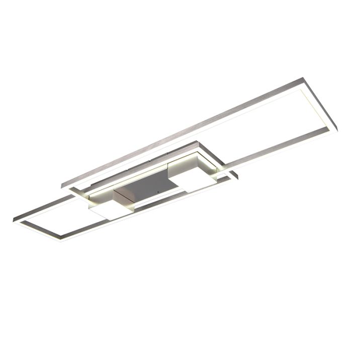 Plafoniera design in nichel, Sohaib, 37W, bianco regolabile tra caldo e freddo LED, dimmer in 3 fasi