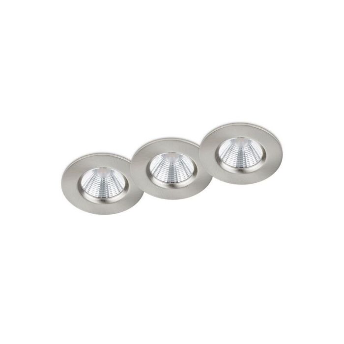Faretto da incasso per bagno moderno in nichel, Iman, 5W, 3000K LED, IP65