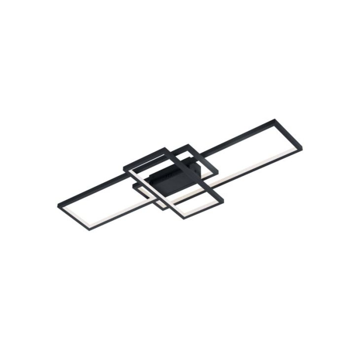 Plafoniera moderna antracite, Jetse, 36W, RGBW LED, con telecomando