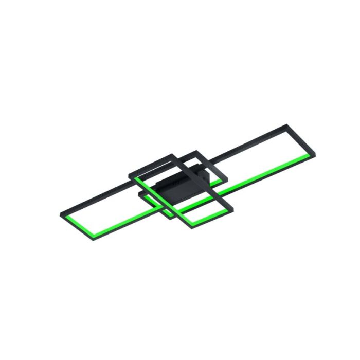 Plafoniera moderna antracite, Jetse, 36W, RGBW LED, con telecomando