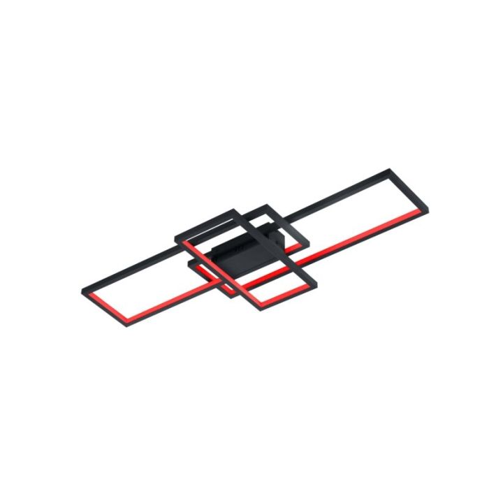 Plafoniera moderna antracite, Jetse, 36W, RGBW LED, con telecomando