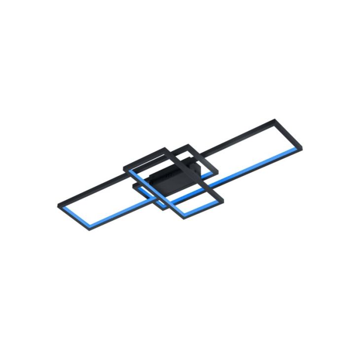 Plafoniera moderna antracite, Jetse, 36W, RGBW LED, con telecomando