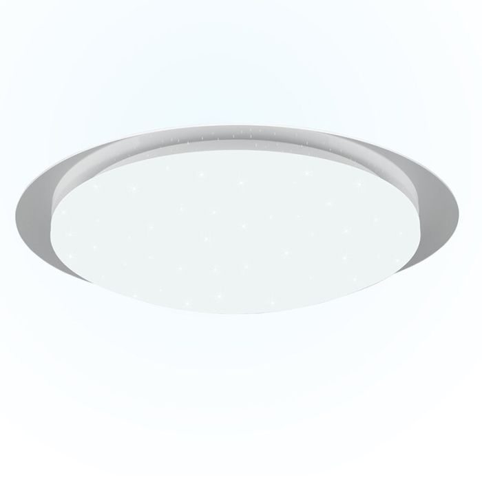Lampada da soffitto da bagno moderna bianca, Marlena, 18,5W, 4000K LED, IP44, con telecomando