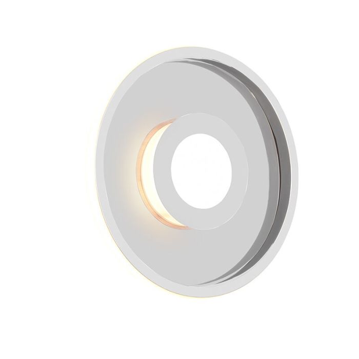 Lampada da soffitto da bagno moderna cromata, Kayla, 28W, 3000K LED, IP44