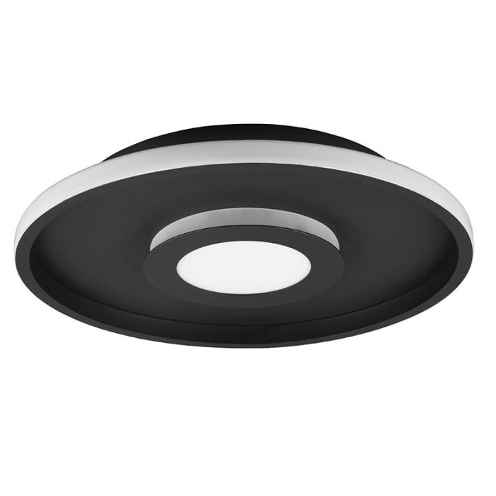 Lampada da soffitto da bagno moderna nera, Kayla, 35W, 3000K LED, IP44