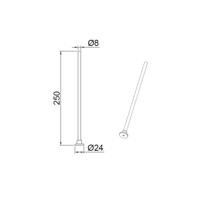 Lampada a sospensione a binario a 2 fasi, 25 cm, bianca