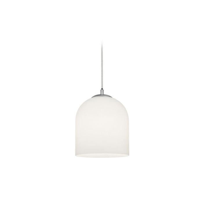 Lampada a sospensione a binario bifase in vetro bianco Ivar