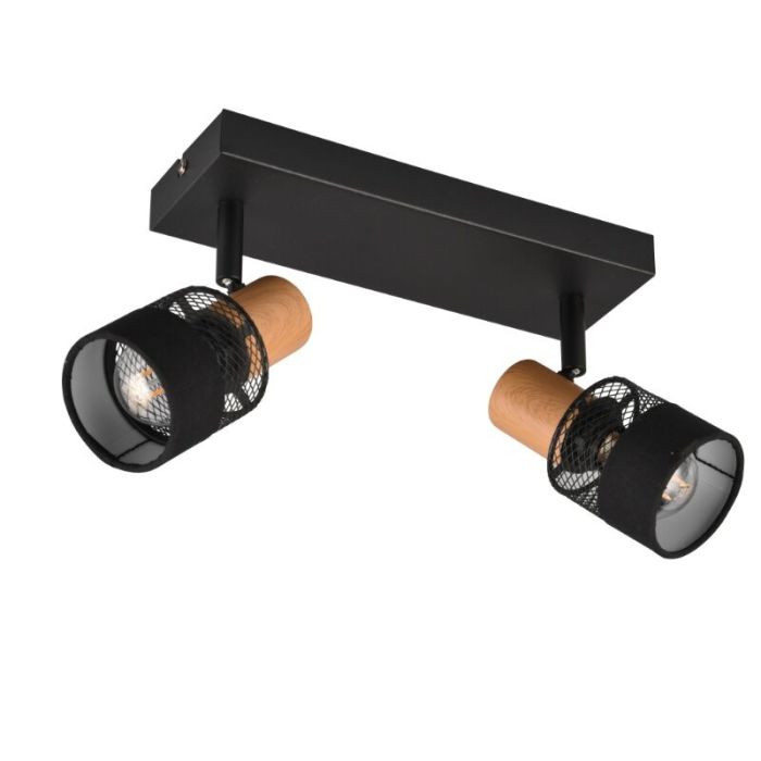 Faretto da soffitto retrò nero, Solmaz