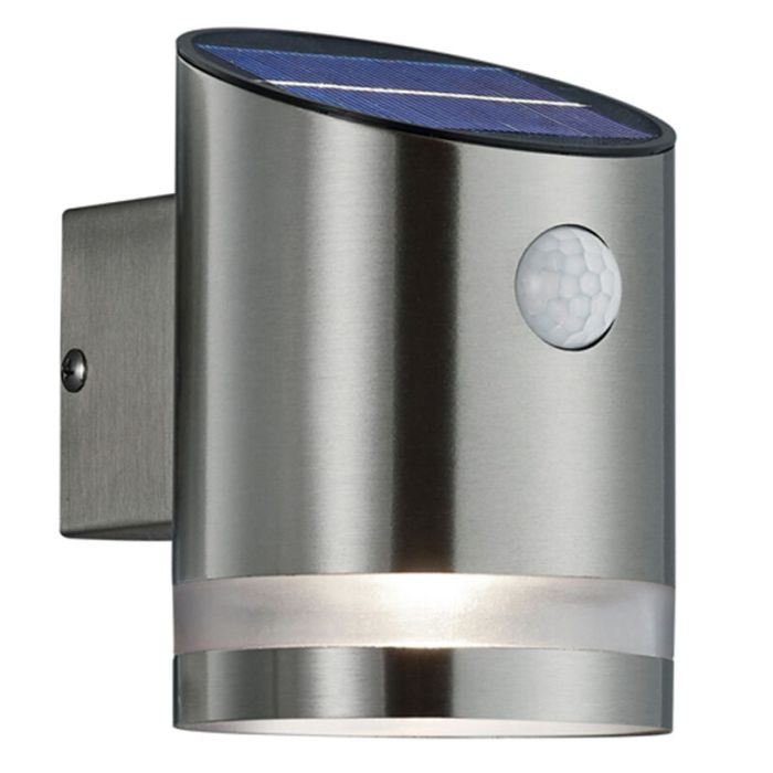 Applique da esterno con sensore di movimento in nichel in acciaio inossidabile, Suzan, 3W, 3000K LED, IP44
